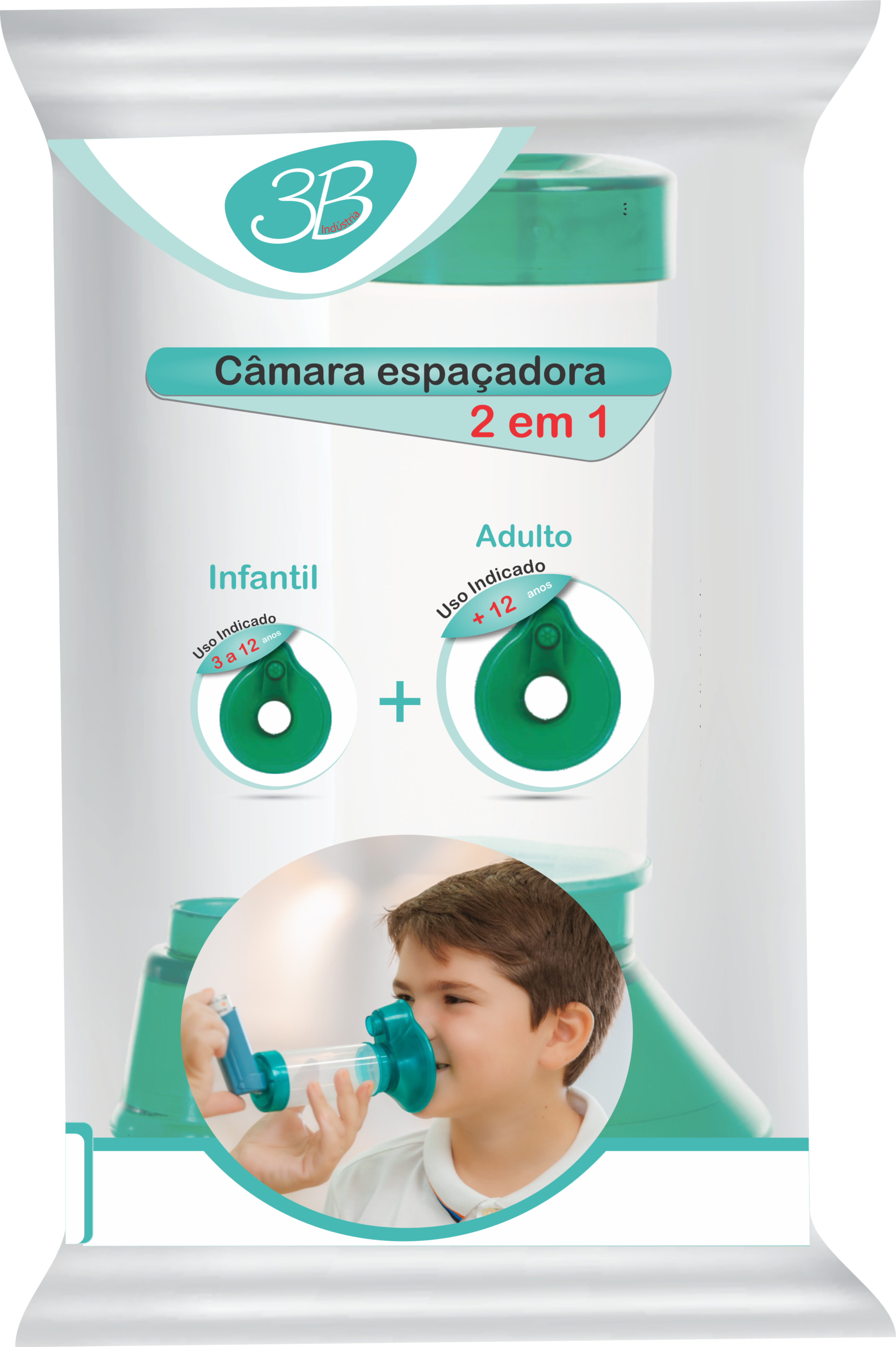 CAMARA ESPAÇADORA DE PULMÃO COM 2 MASCARAS 3B