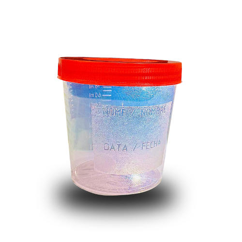 COLETOR UNIVERSAL  TRANSLÚCIDO TAMPA VERMELHA 80ml