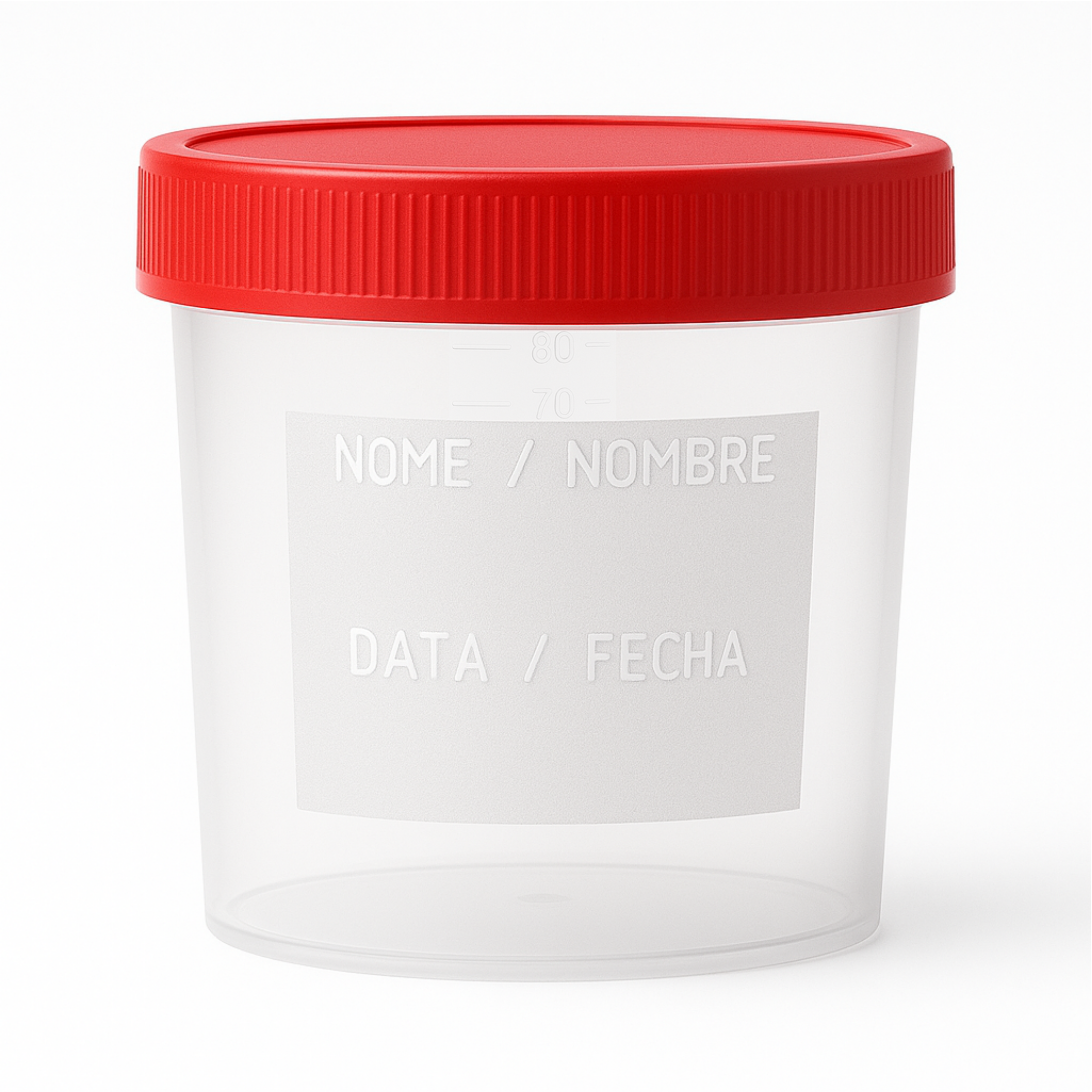 COLETOR UNIVERSAL CRISTAL TAMPA VERMELHA 80ml (ESTÉRIL)